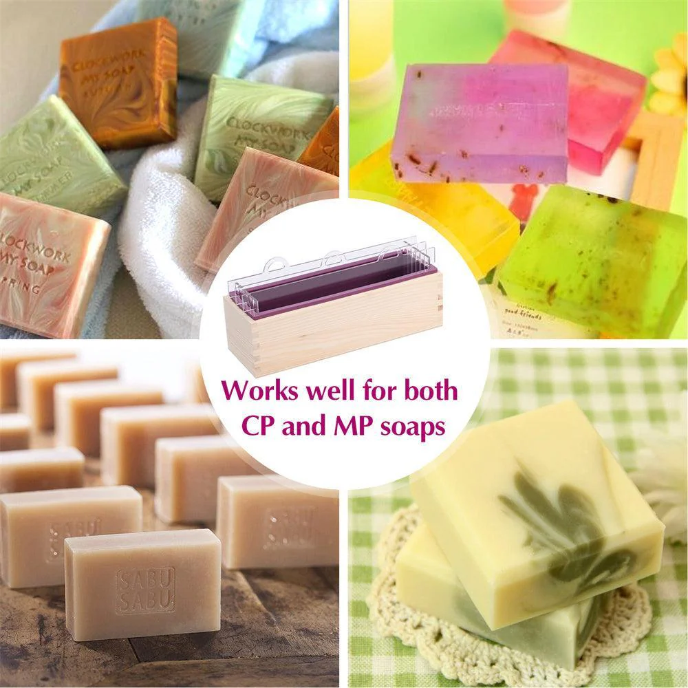 42oz 1.2kg Silicone Loaf Soap Mold with Swirl Divider and Dual Cutter Tool Set - Image 7
