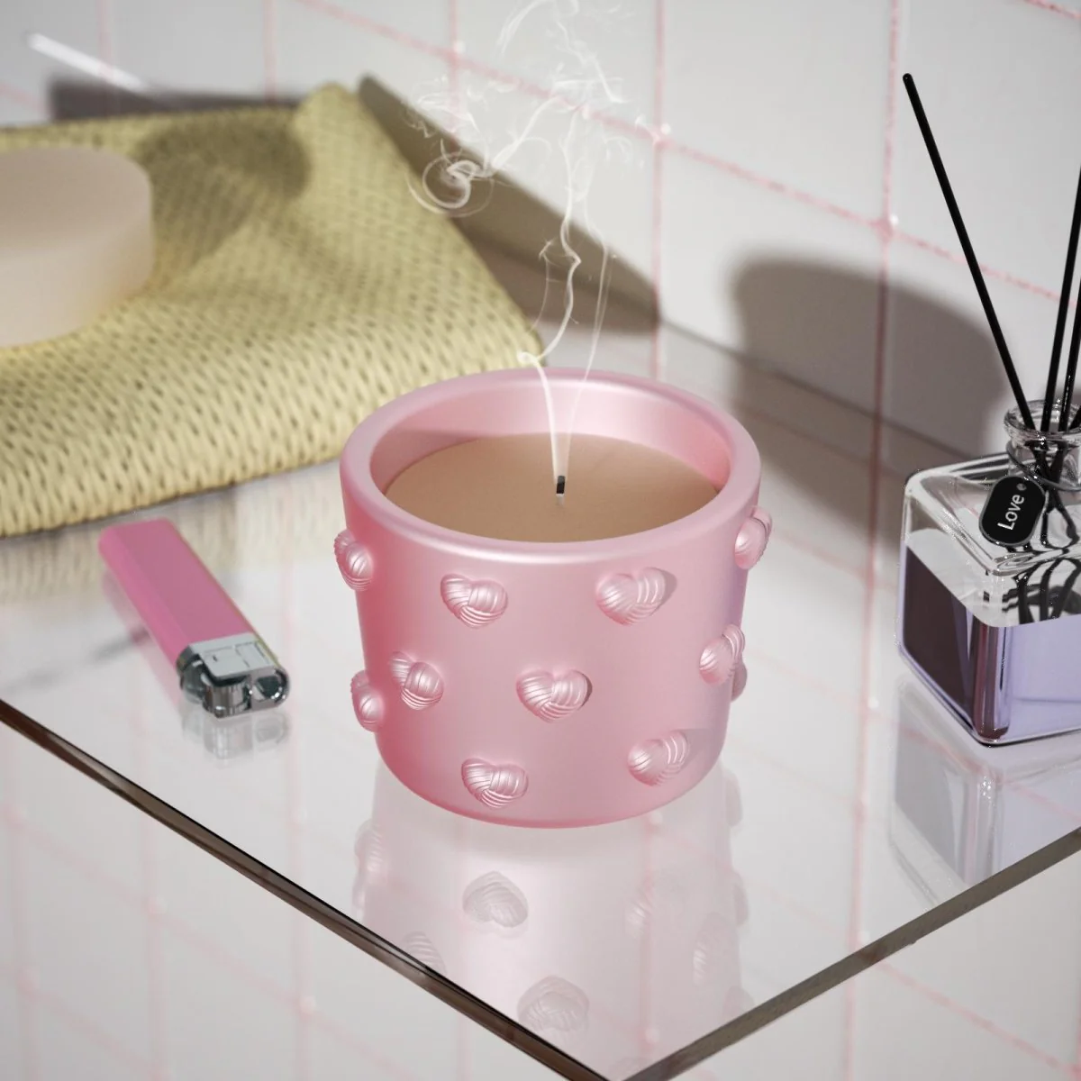 3.5oz Dreamy Bubble Hearts Candle Jar Silicone Mold - Image 5