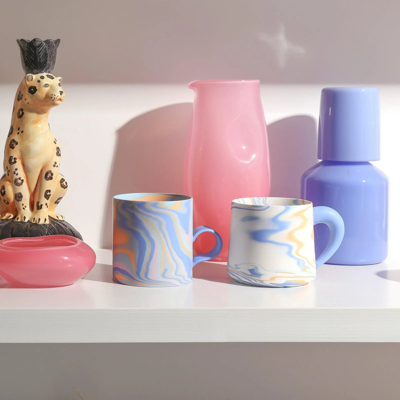 350ml Handmade Dark Blue Ceramic Mug - Image 4