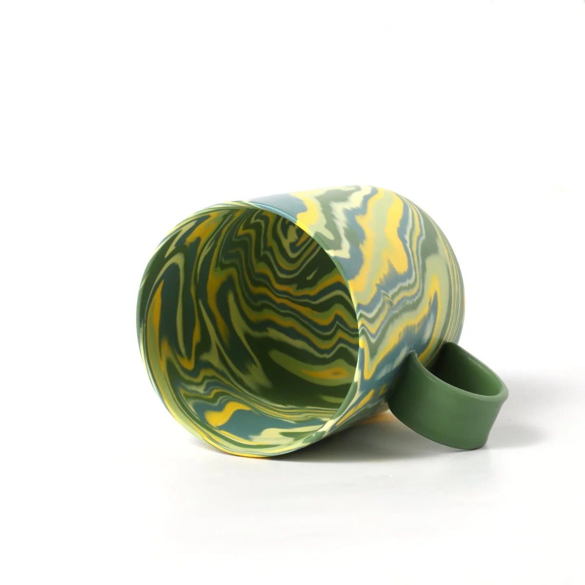350ml Handmade Green Ceramic Mug - Image 7