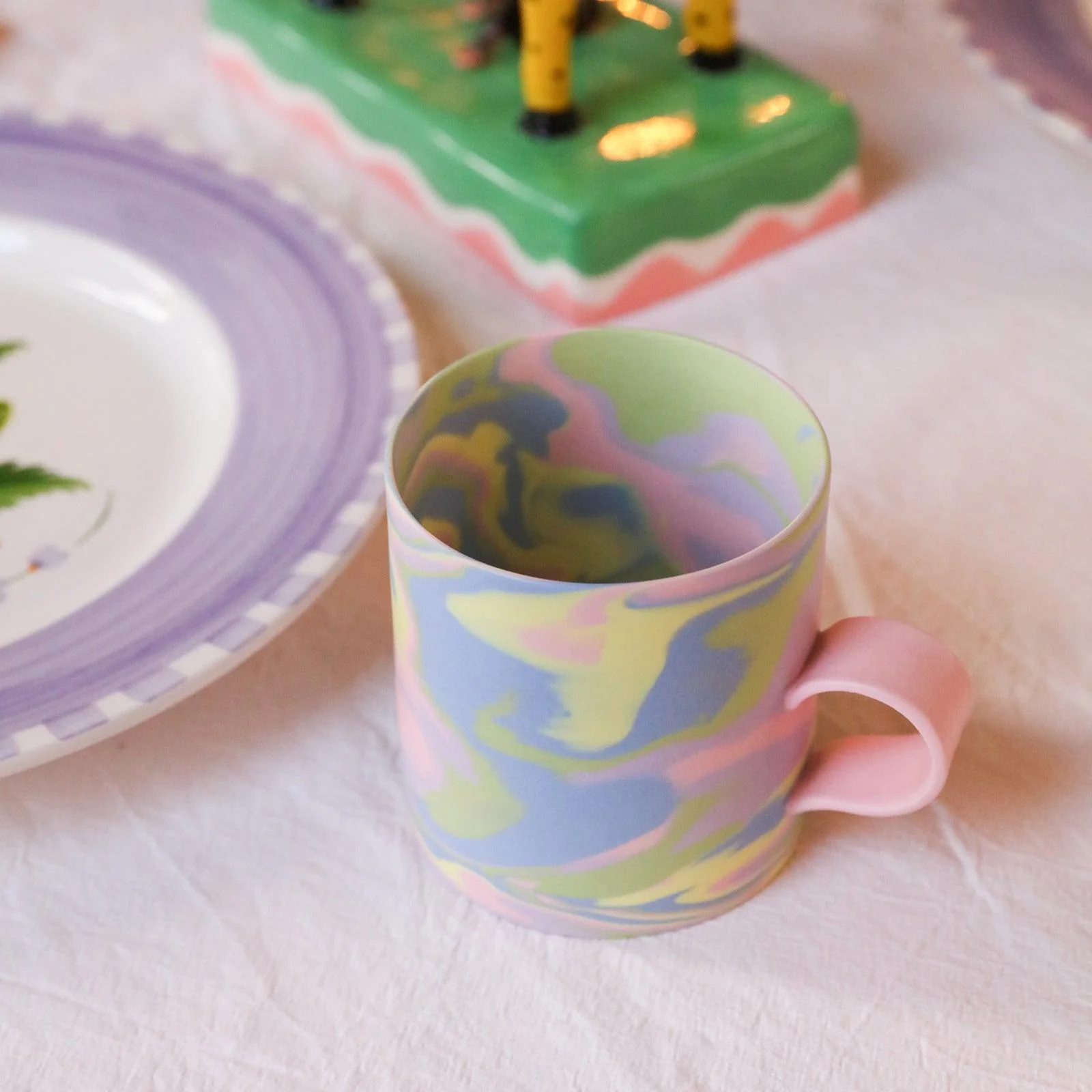 350ml Handmade Macaron Ceramic Mug - Image 10
