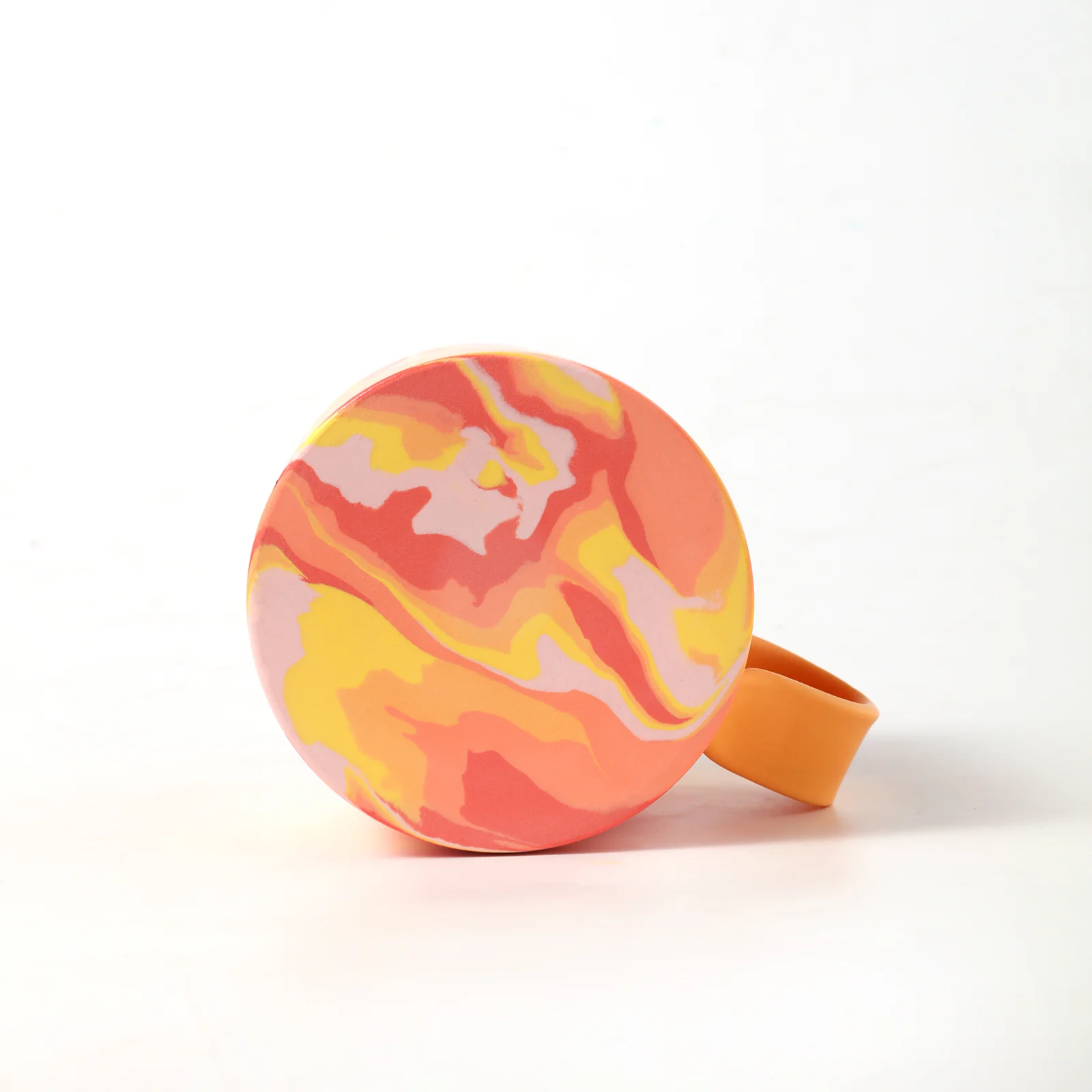 350ml Handmade Red Ceramic Mug - Image 7
