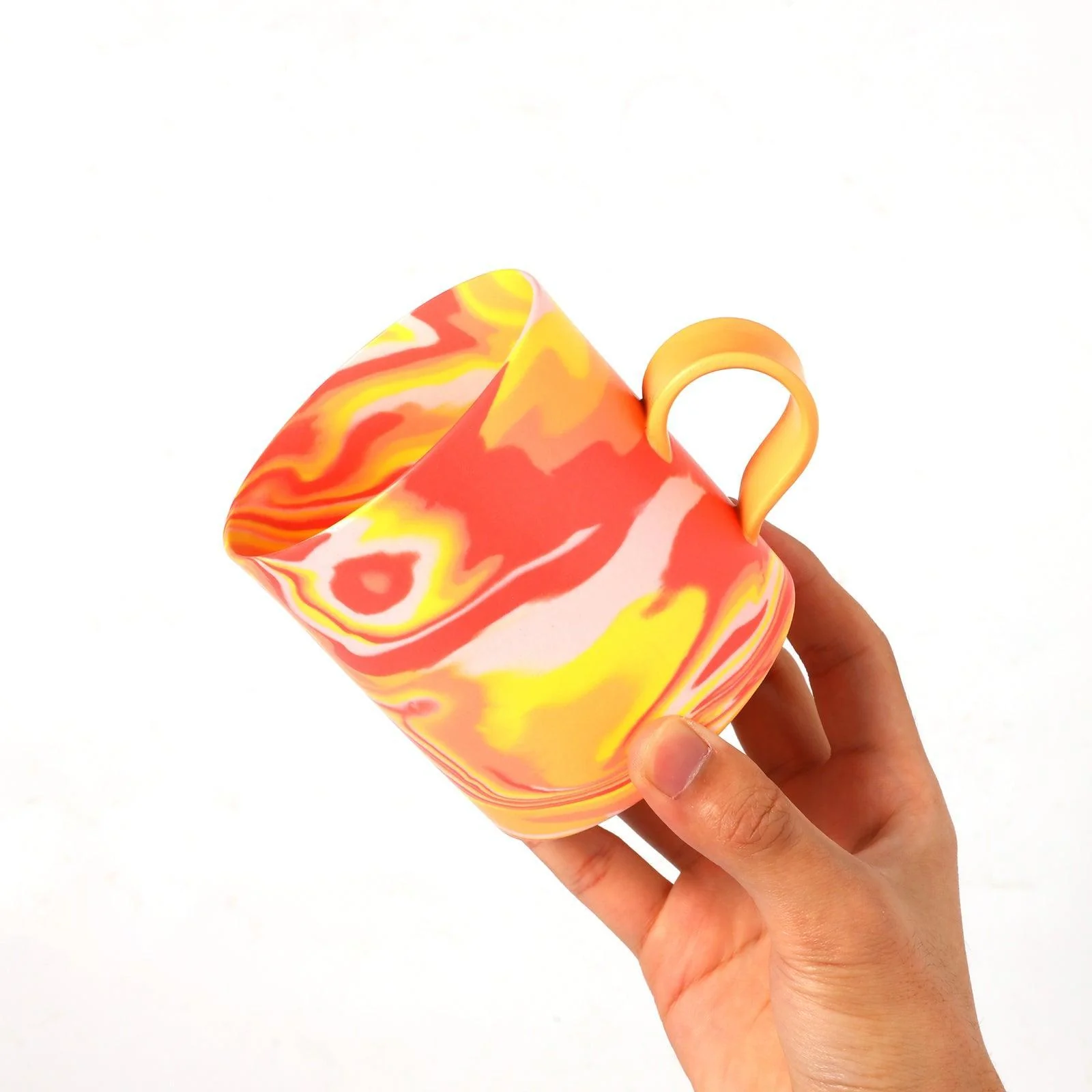 350ml Handmade Red Ceramic Mug - Image 8