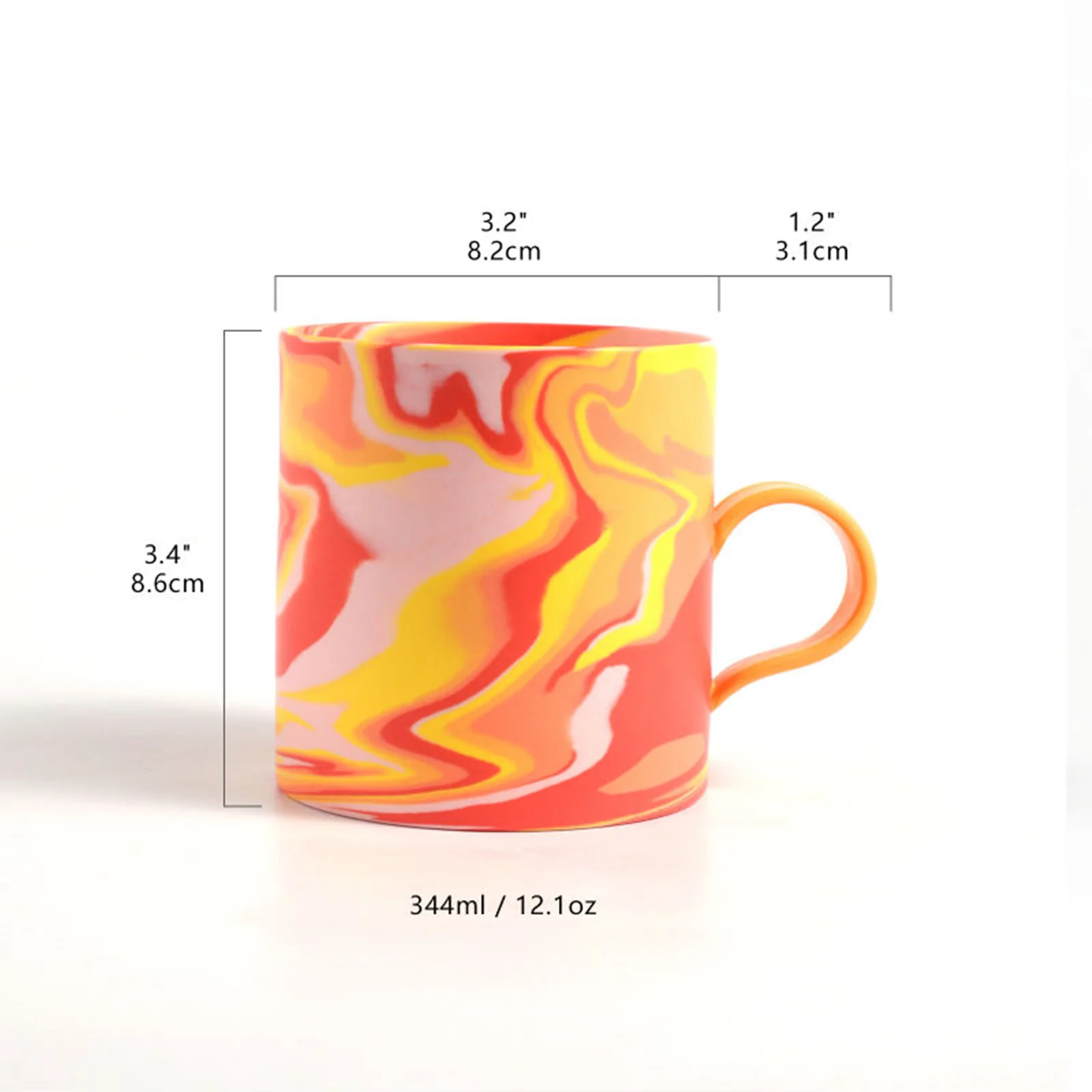 350ml Handmade Red Ceramic Mug - Image 9