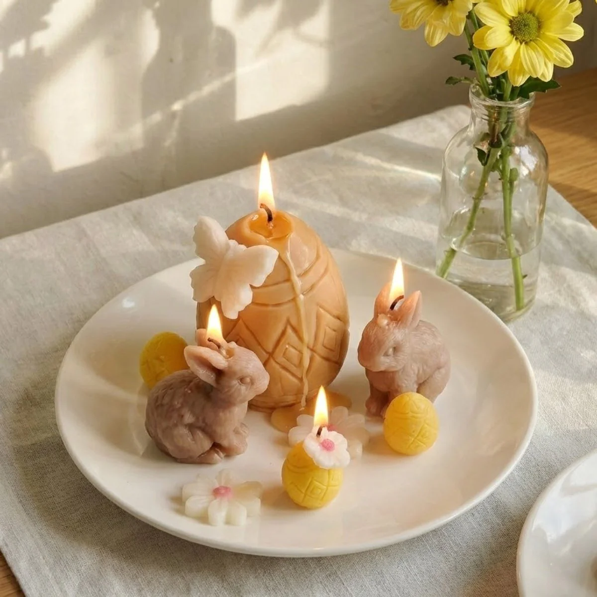 Hoppy Bunny’s Little World Container Candle Silicone Mold Collection - Image 3