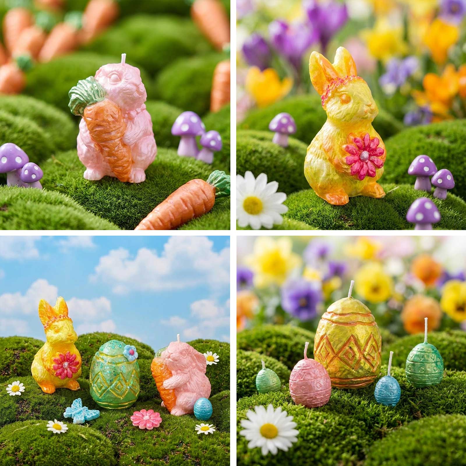 Hoppy Bunny’s Little World Container Candle Silicone Mold Collection - Image 4