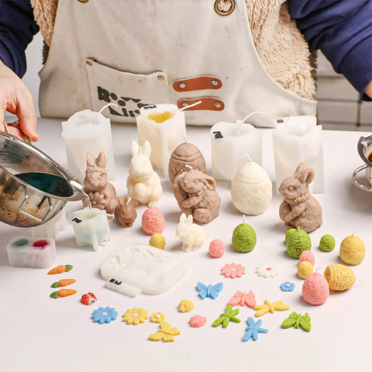 Hoppy Bunny’s Little World Container Candle Silicone Mold Collection - Image 7
