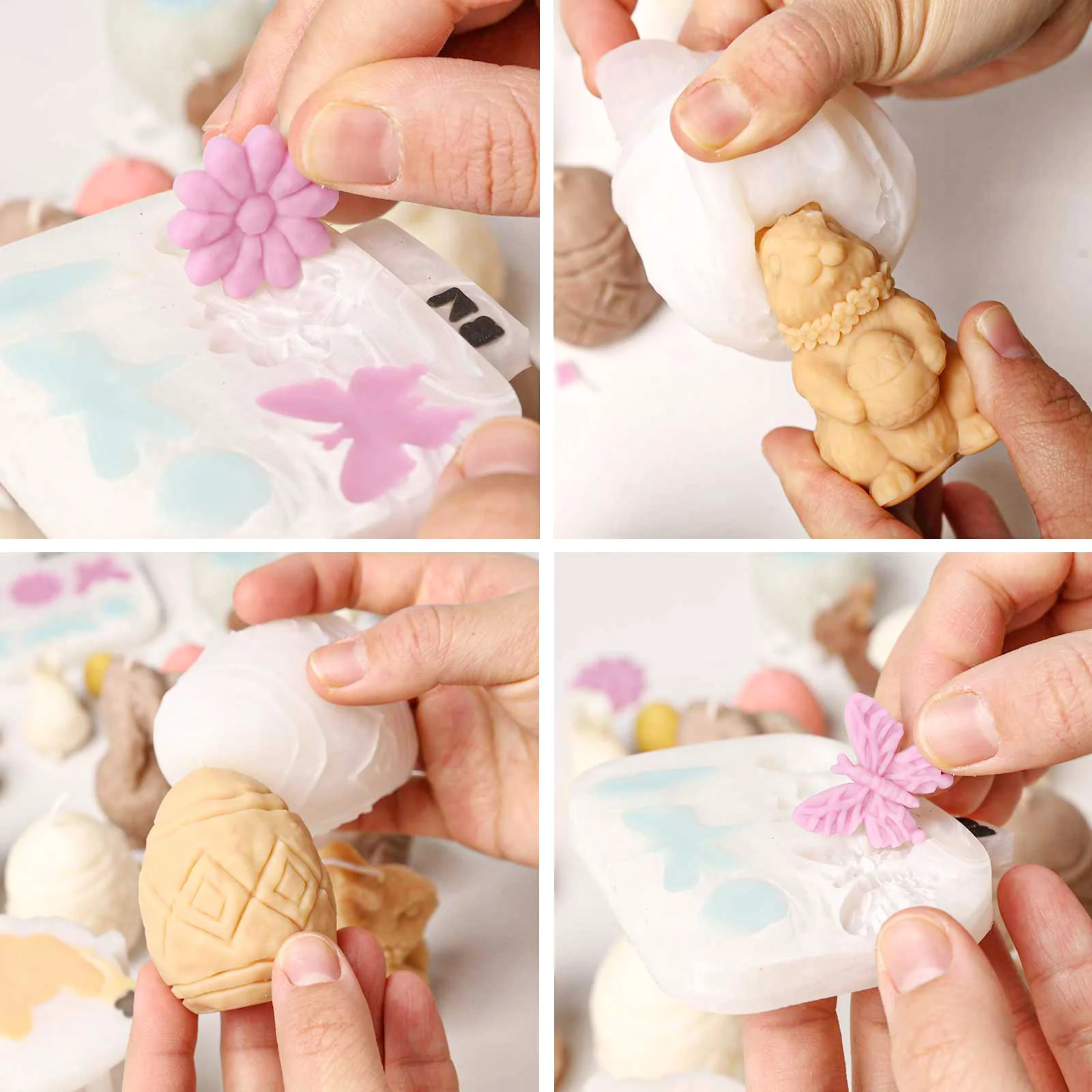 Hoppy Bunny’s Little World Container Candle Silicone Mold Collection - Image 8