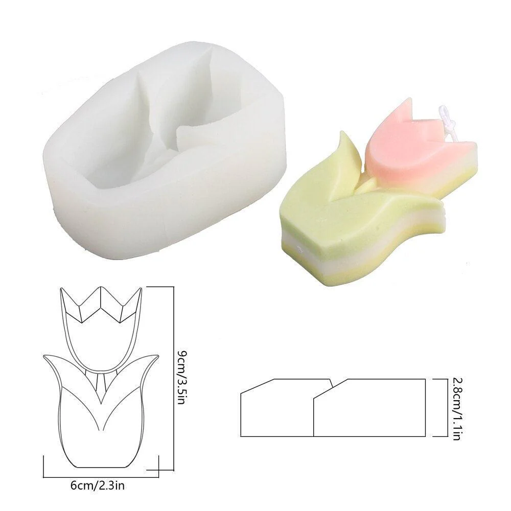 Flower in Bloom Candle Silicone Molds - Image 14