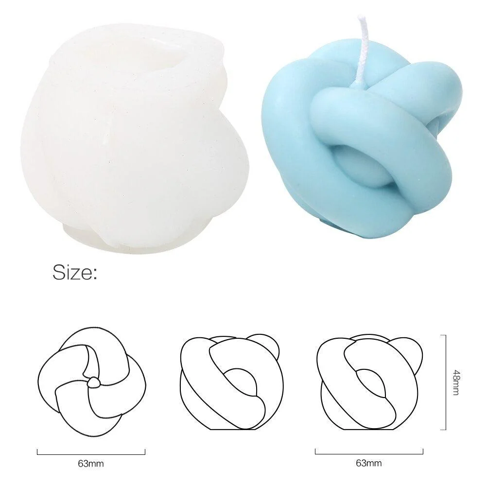 3D Silicone Candle Mold DIY Knot Rope Shape Mould - Image 6
