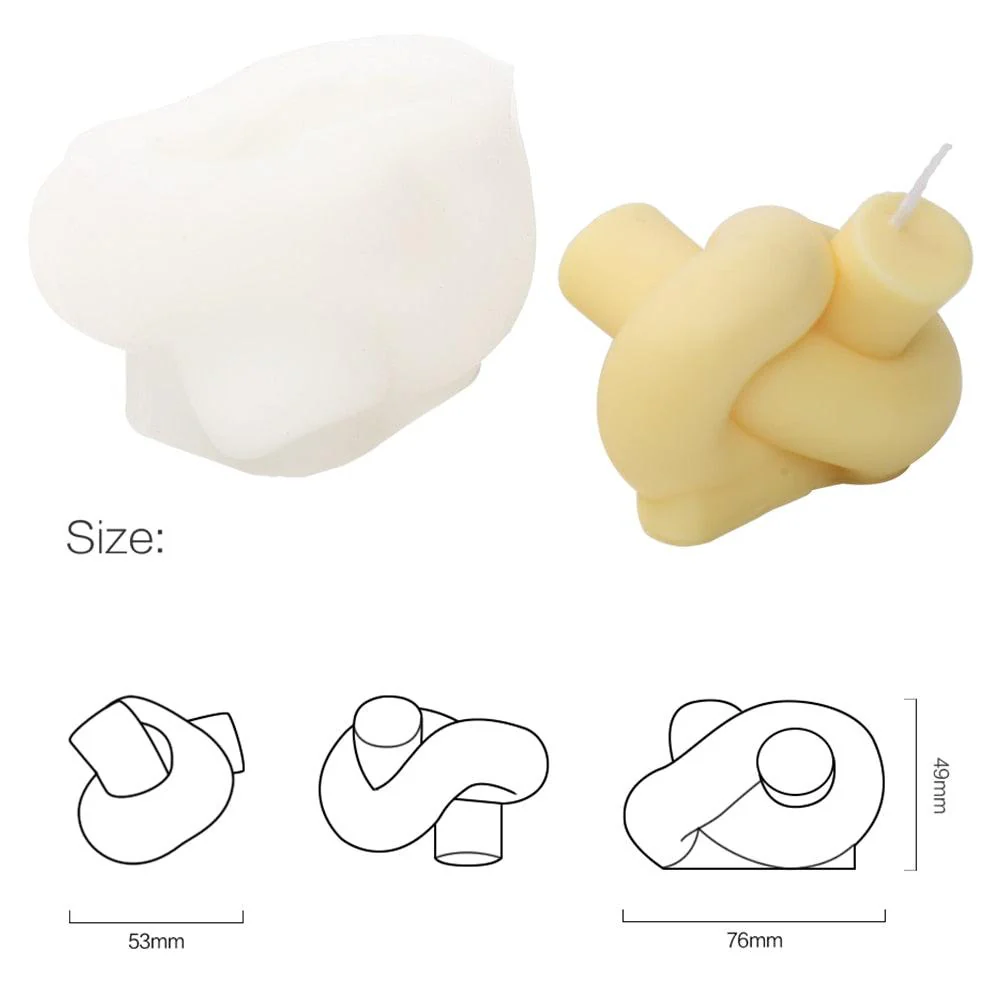 3D Silicone Candle Mold DIY Knot Rope Shape Mould - Image 7