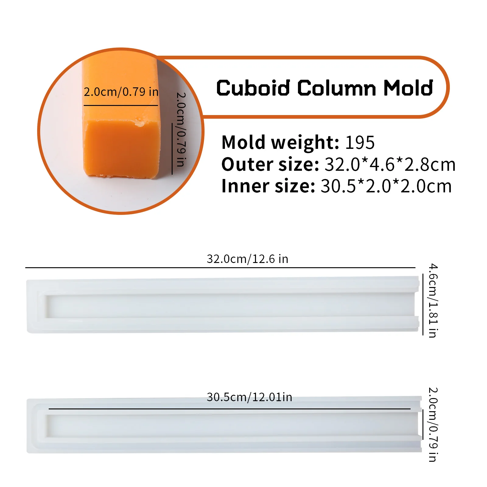 Soap Tube Column Insert Silicone Mold - Image 10