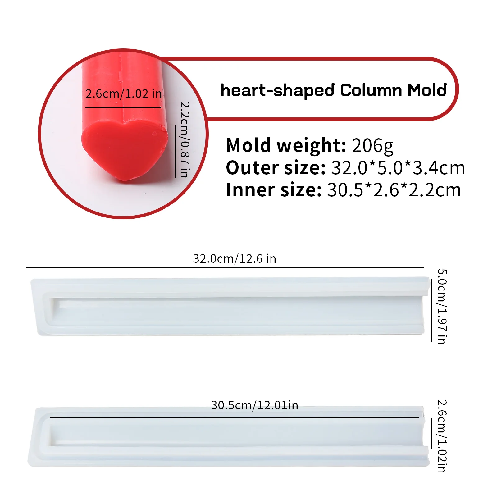 Soap Tube Column Insert Silicone Mold - Image 11