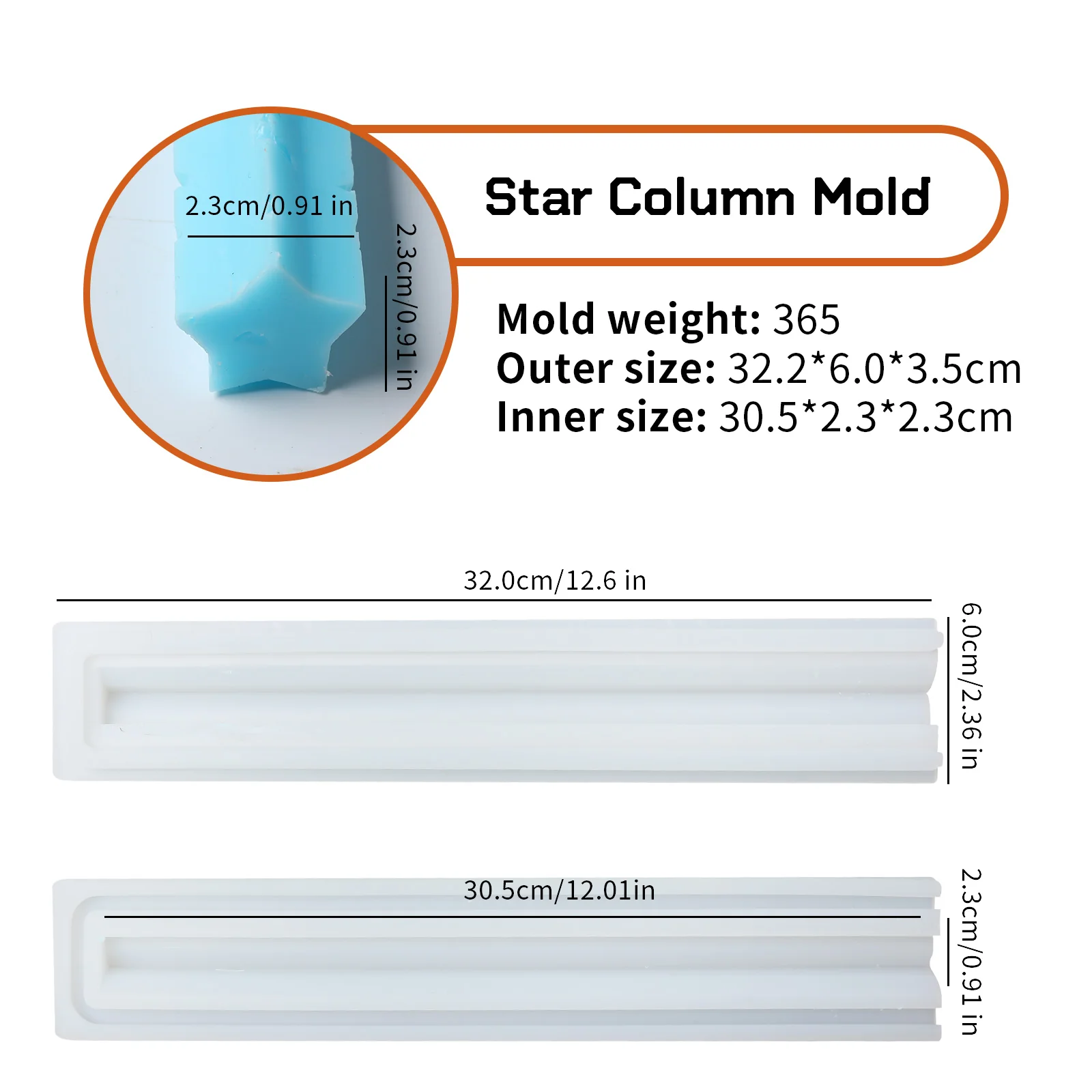 Soap Tube Column Insert Silicone Mold - Image 14