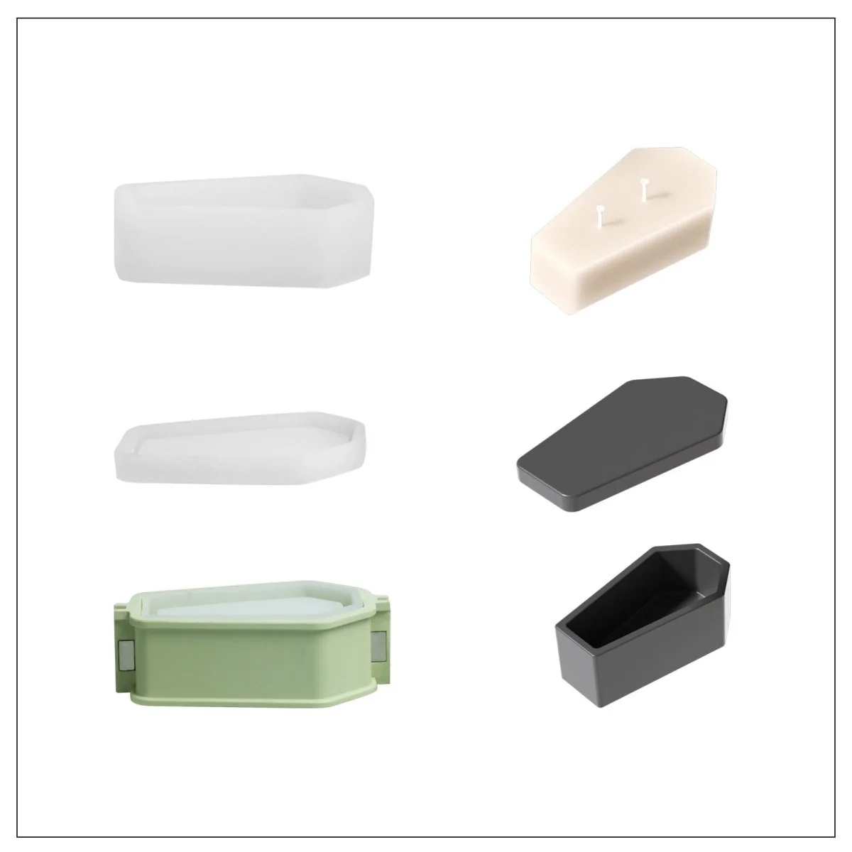 4oz Tricktop Coffins Candle Jar & Refill Silicone Mold - Image 12