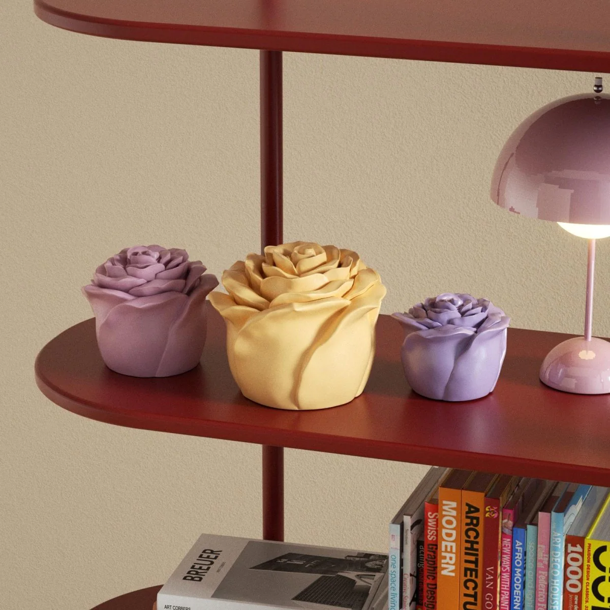 7oz Eternal Rose Bloom Candle Jar & Candle Refill Silicone Mold - Image 6