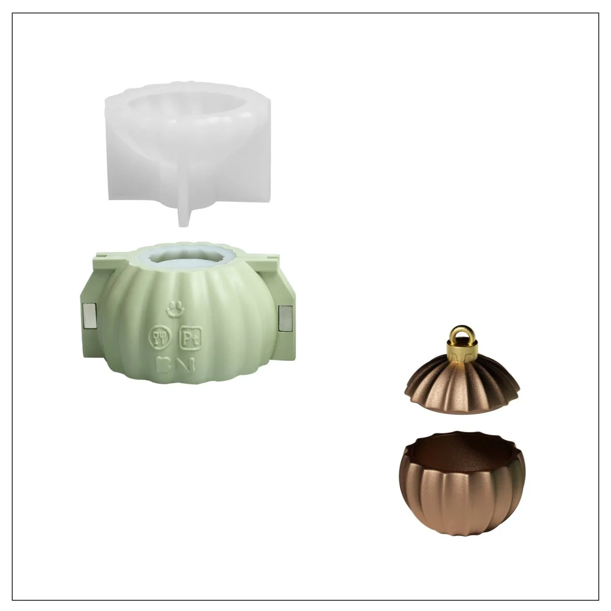 7oz Christmas Twinkle Bauble Candle Jar & Candle Refill Silicone Mold Collection - Image 15