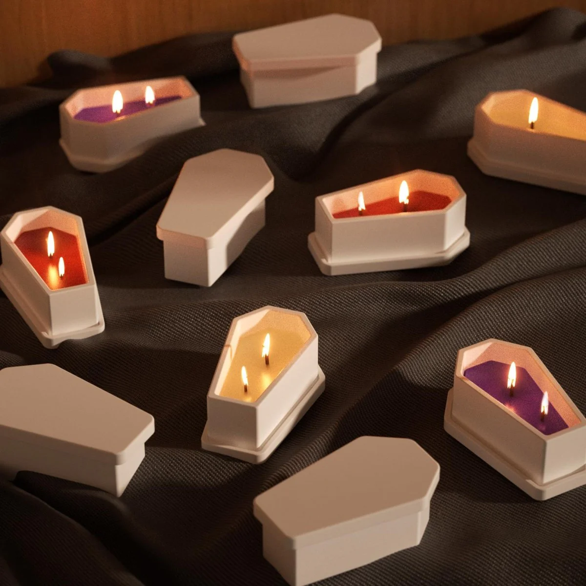 7oz Tricktop Coffins Candle Jar & Refill Silicone Mold - Image 7