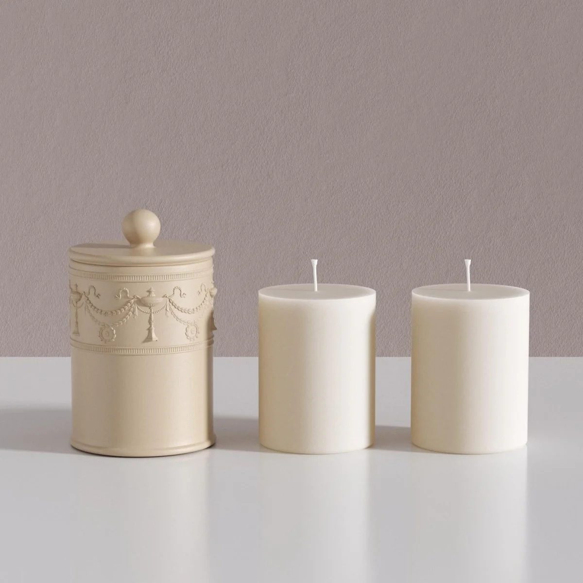 Garland Drapery Candle Jar Silicone Mold & 9 oz Candle Refill Silicone Mold - Image 6