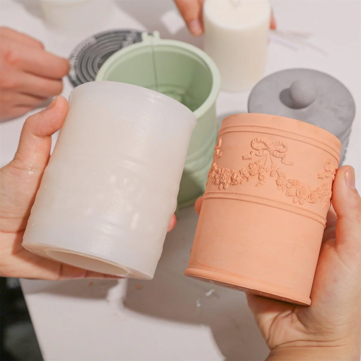 Rococo Romance Candle Jar Silicone Mold & 9 oz Candle Refill Silicone Mold - Image 3