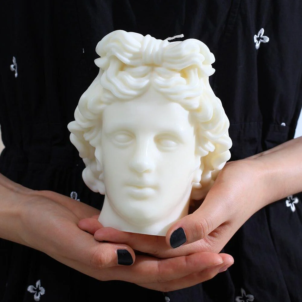 Greek Goddess Head Candle Silicone Mold - Image 3