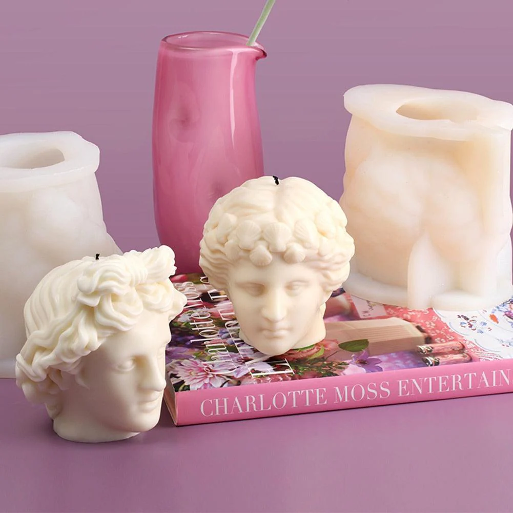 Greek Goddess Head Candle Silicone Mold - Image 5