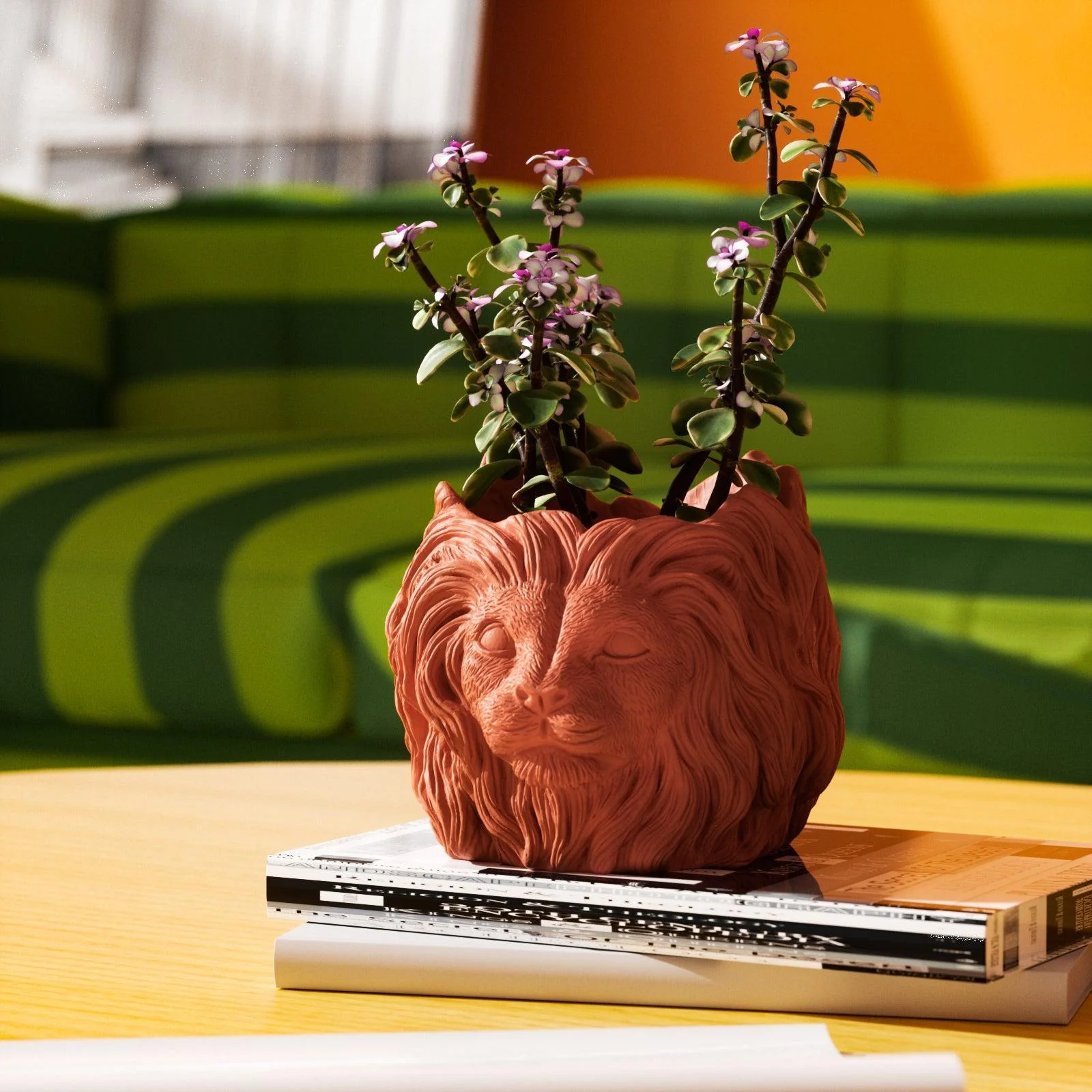 Lion Head Concrete Planter& Vase Pot Silicone Mold - Image 5
