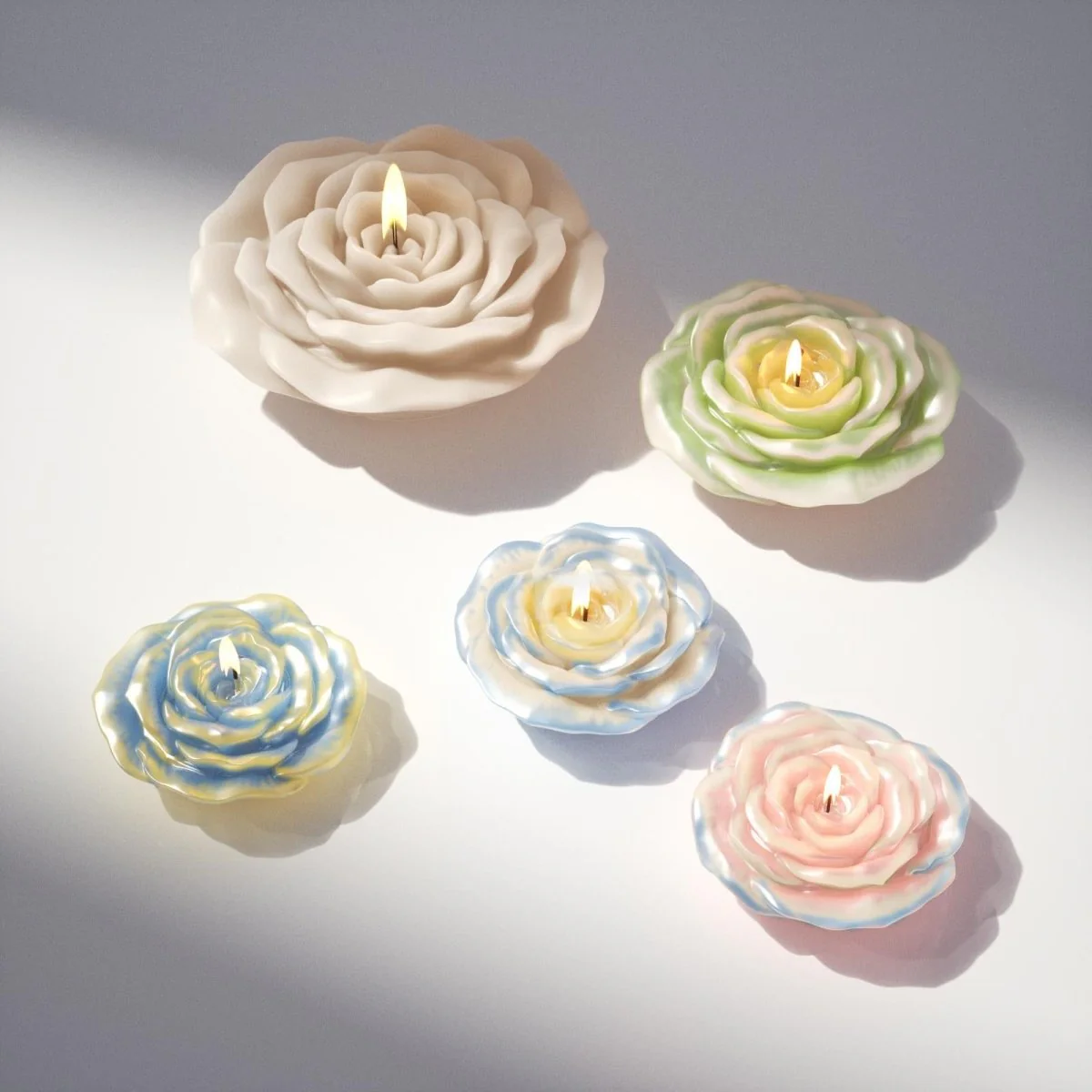 3.5'' Velvet Bloom Rose Candle Silicone Mold - Image 6