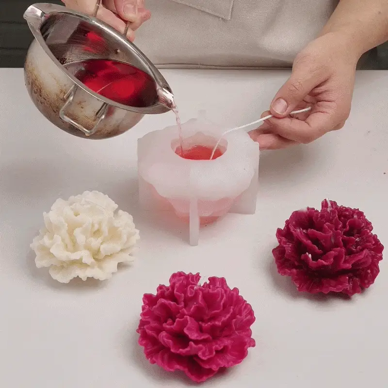 Blooming Carnation Candle Silicone Mold - Image 7