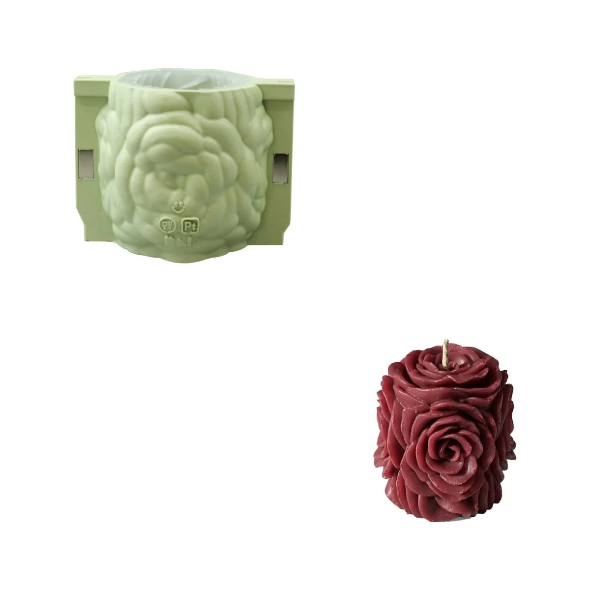 Blossom of Romance Pillar Candle Silicone Mold - Image 11