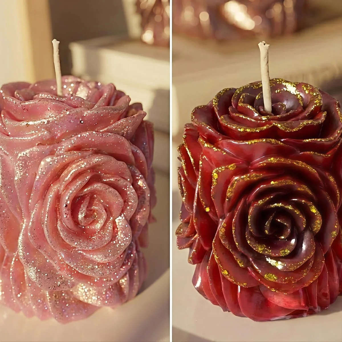 Blossom of Romance Pillar Candle Silicone Mold - Image 2