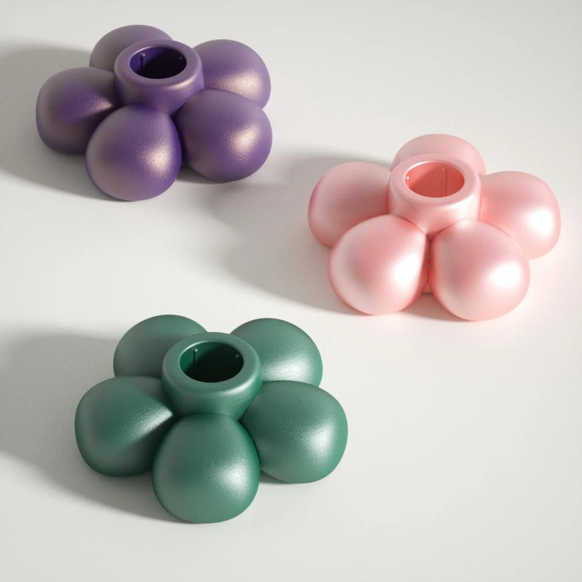 BLOSSOM Serenity Candle Holder - Pearlescent Deep Green - Image 4