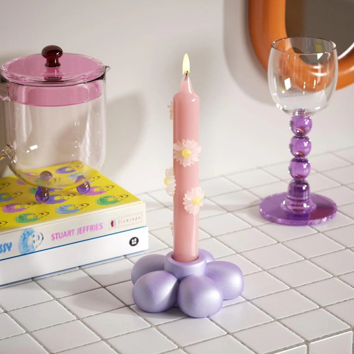 BLOSSOM Serenity Candle Holder - Pearlescent Lavender - Image 3