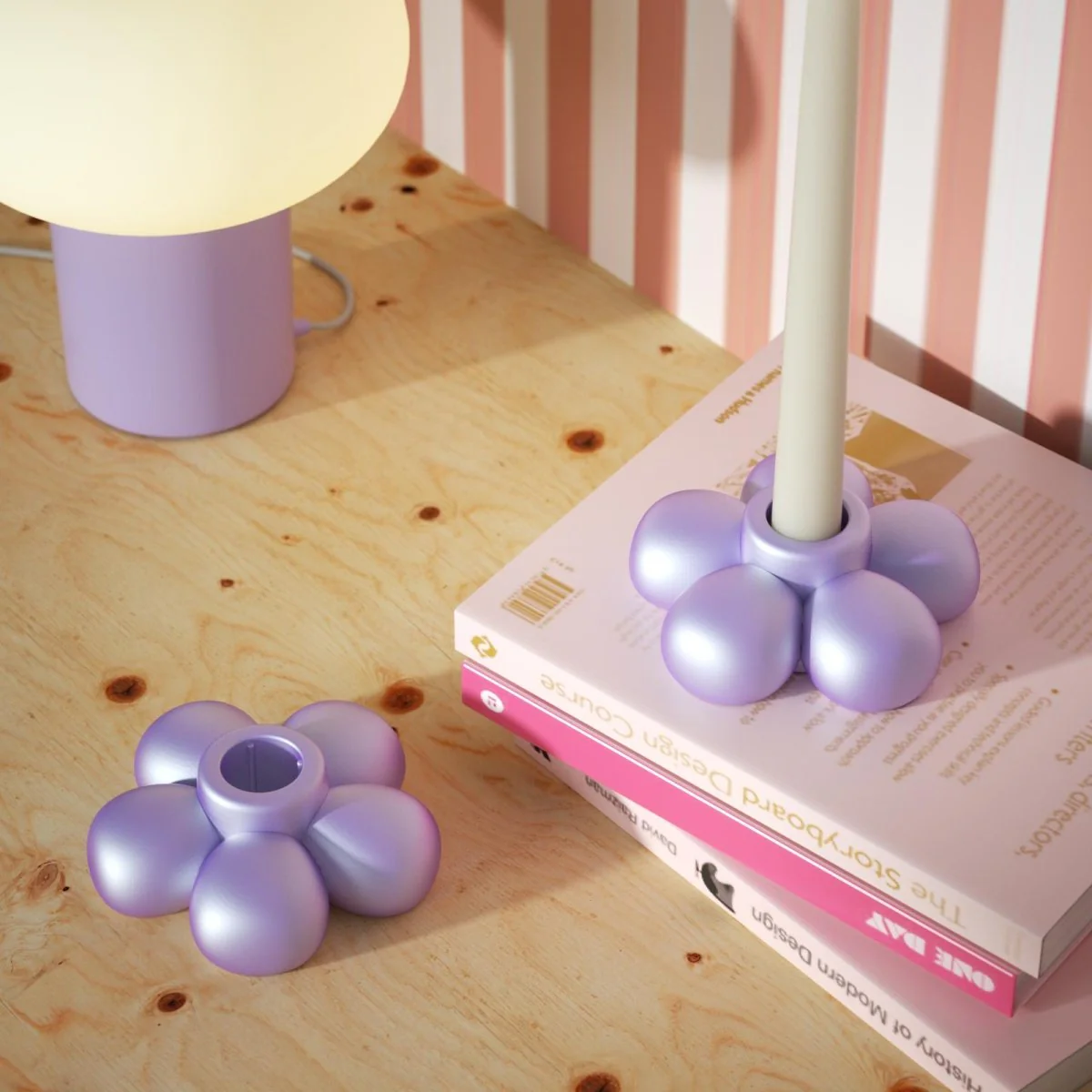 BLOSSOM Serenity Candle Holder - Pearlescent Lavender - Image 6