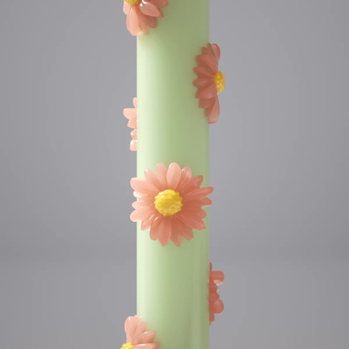 BLOSSOM Taper Candle Daisy Delight - Set of 2 - Sunshine Yellow & Soft Mint Green-Short Version - Image 5