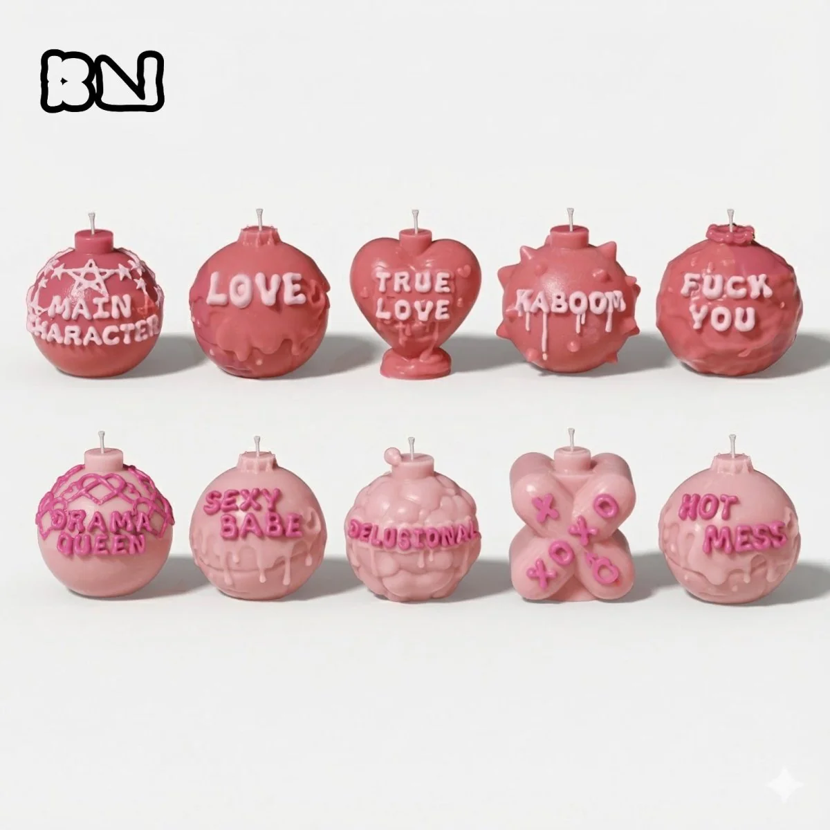 Large Boomy Love Candle Silicone Mold Collection