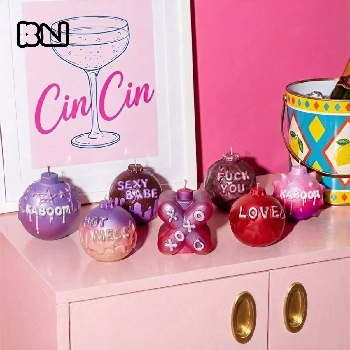 Large Boomy Love Candle Silicone Mold Collection - Image 2