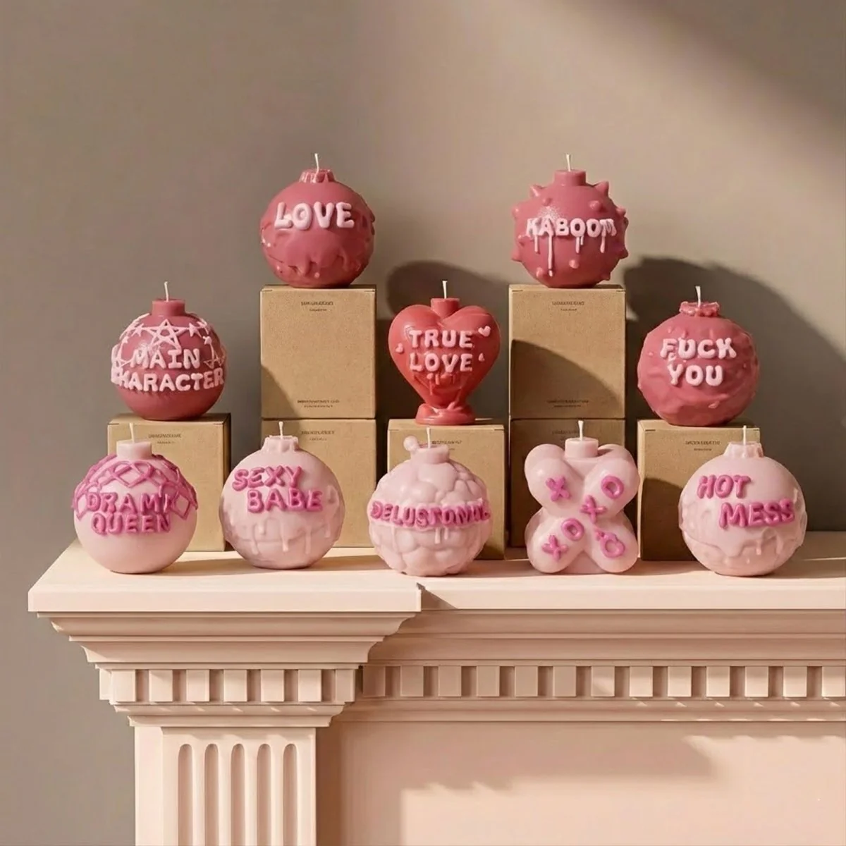 Large Boomy Love Candle Silicone Mold Collection - Image 4