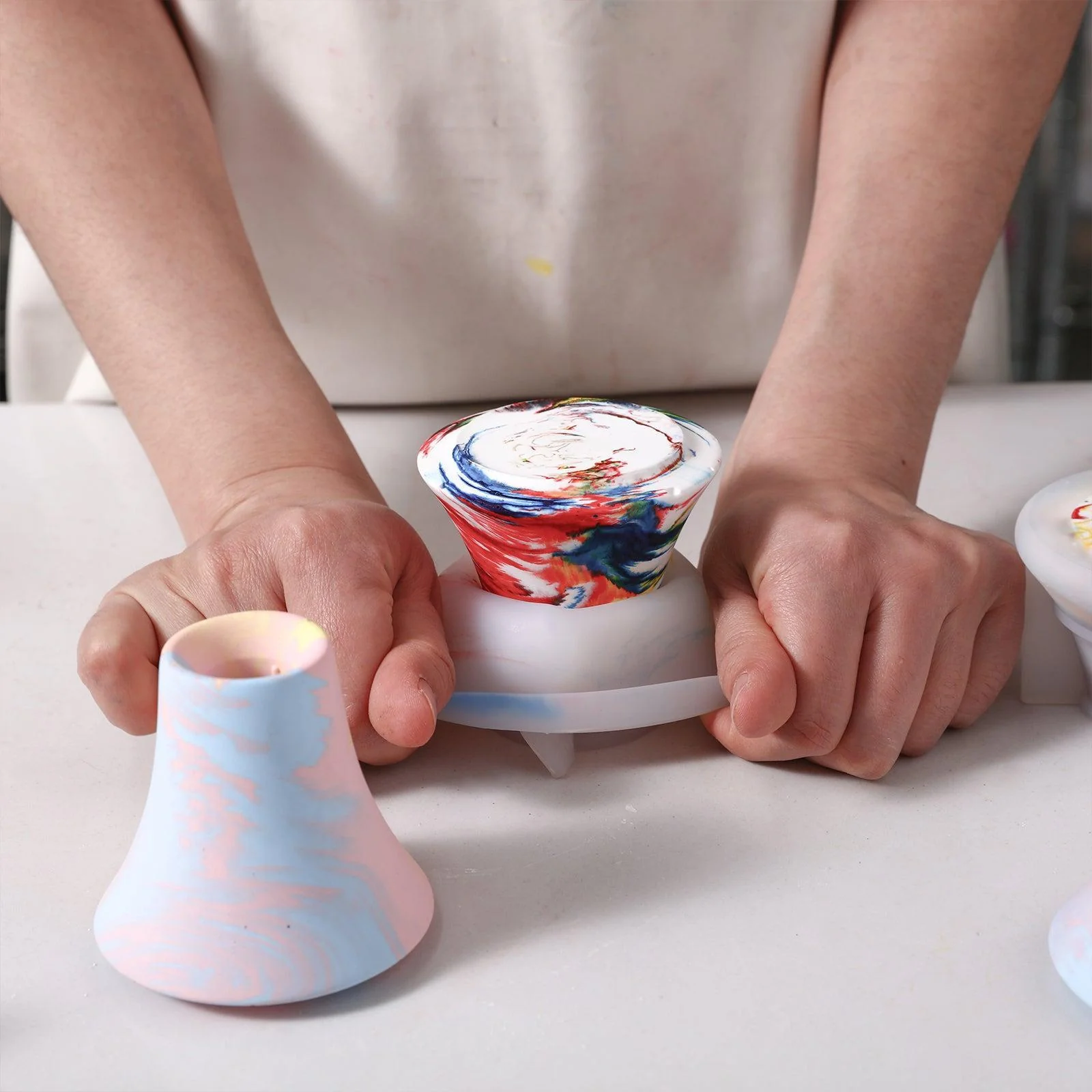 High Round Taper Candle Holder Silicone Mold - Image 2