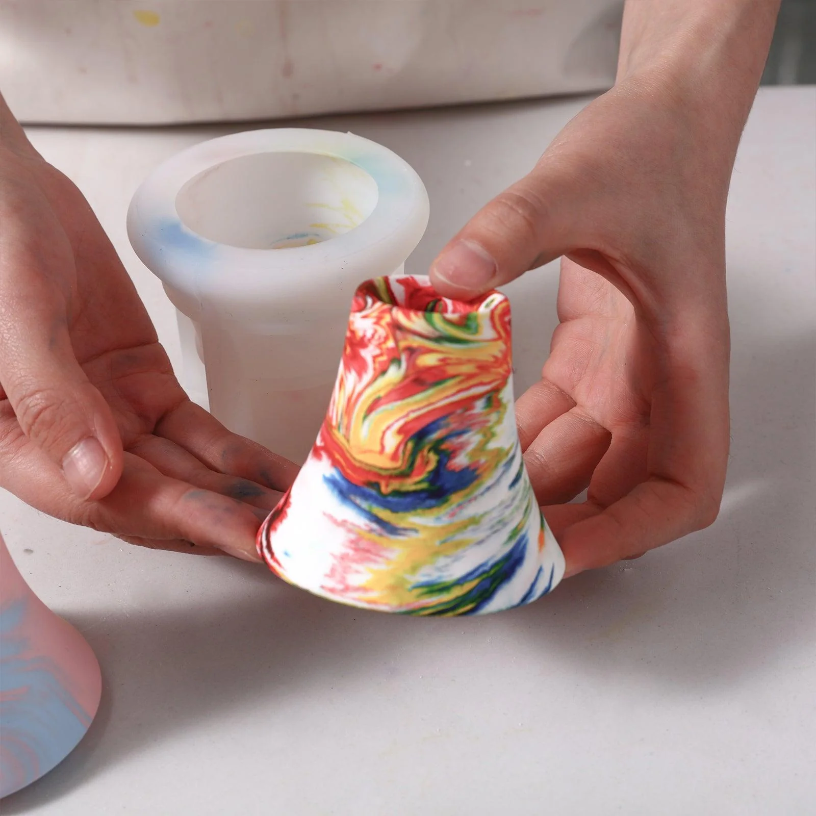 High Round Taper Candle Holder Silicone Mold - Image 5