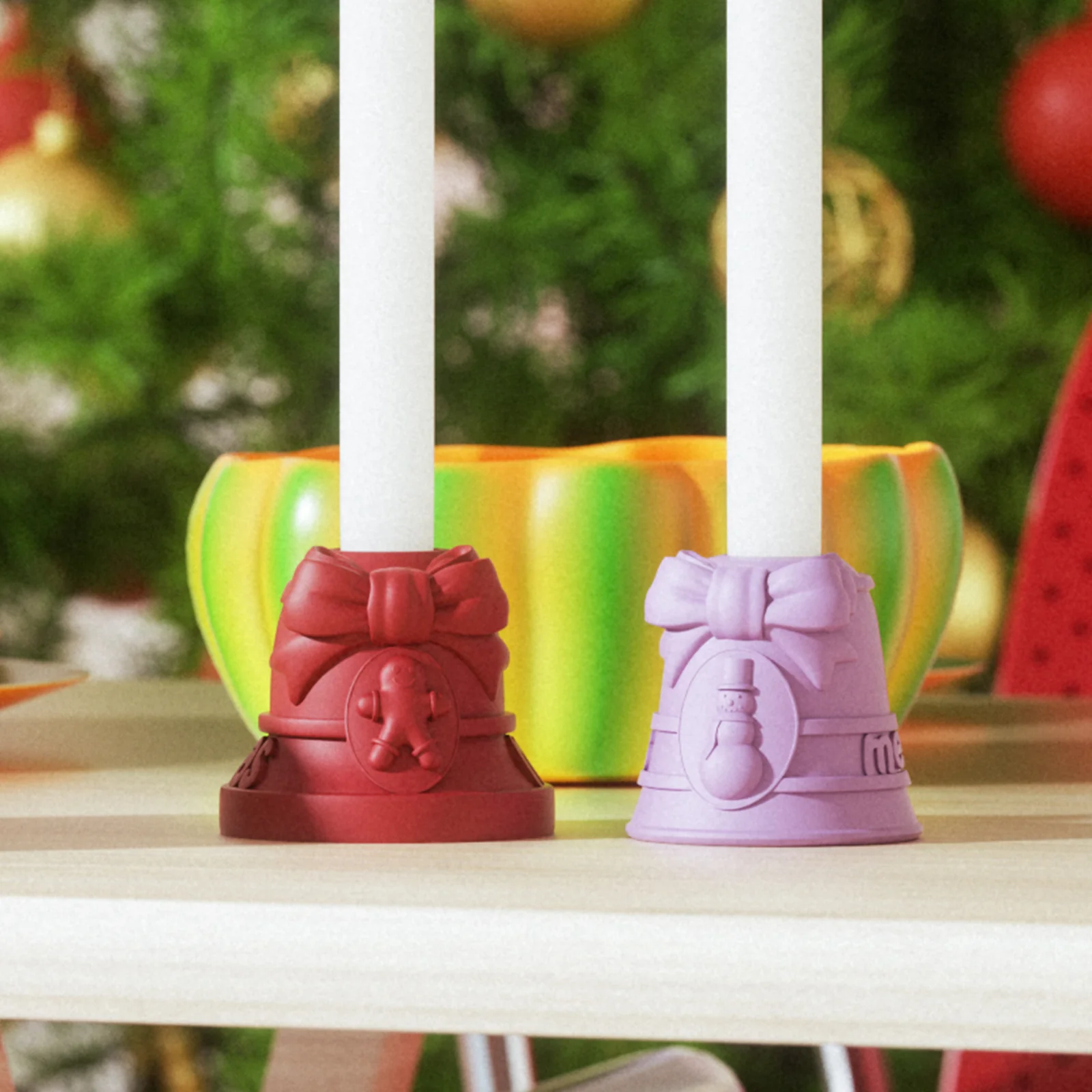 Christmas Bell Taper Candle Holder Silicone Mold - Image 6