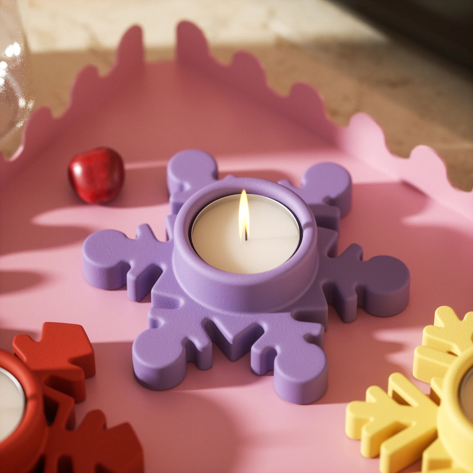 Christmas Snowman Tealight Candle Holder Silicone Mold - Image 5