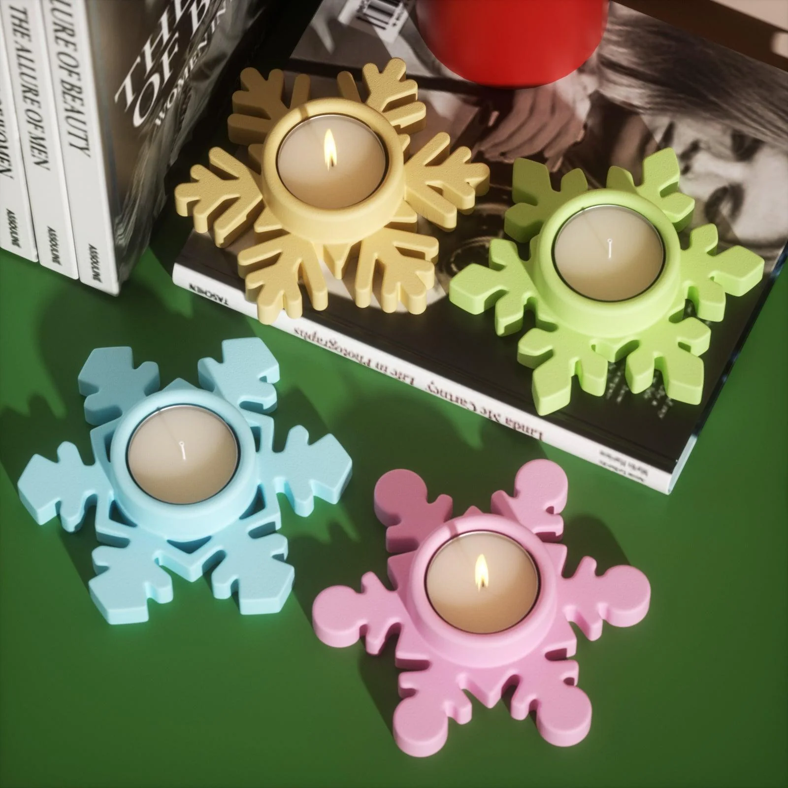 Christmas Tealight Candle Holder Silicone Mold - Image 7
