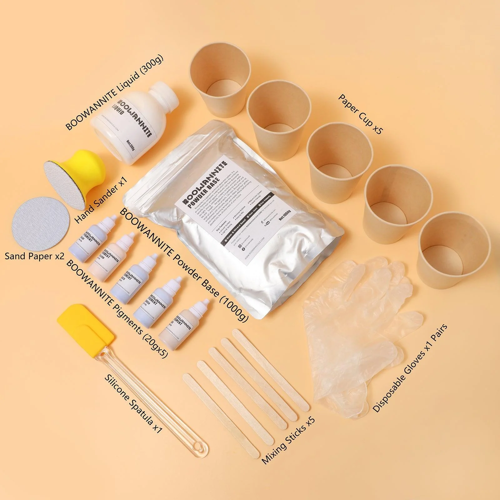 Boowannite Aqua Eco Resin Terrazzo & Concrete Crafts Making Kit - Image 4