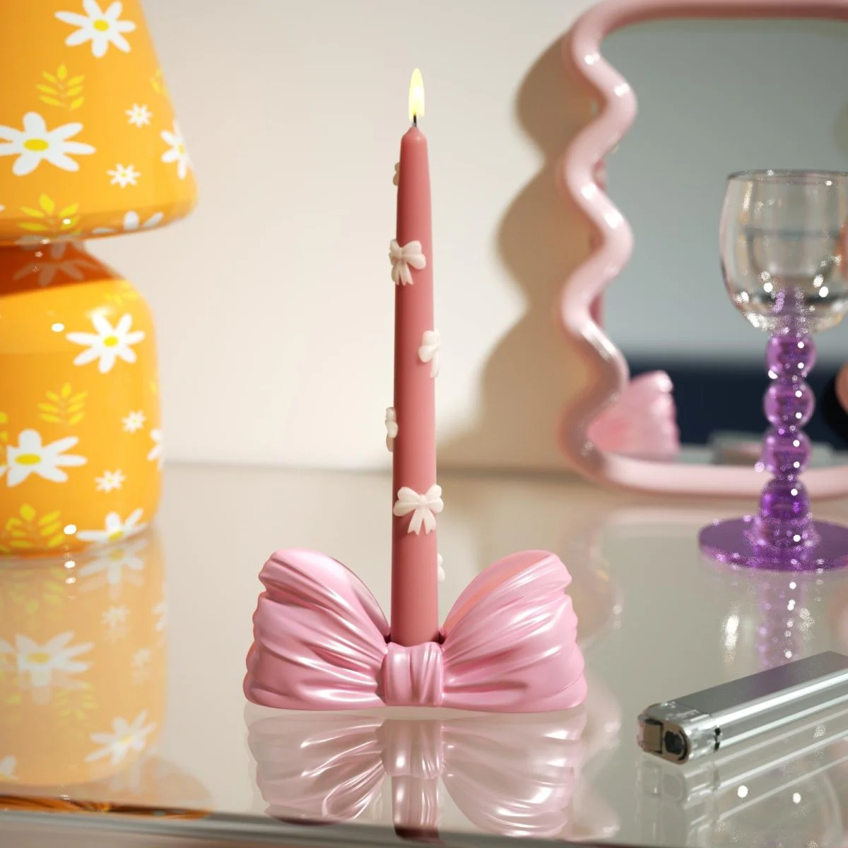 Cutie Bow Candle Holder Silicone Mold - Image 4