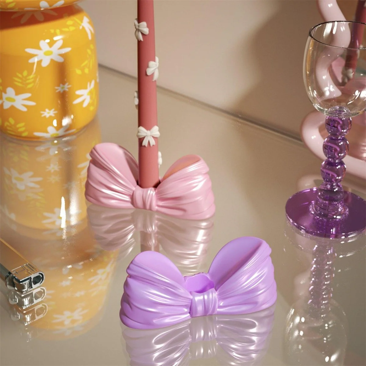 Cutie Bow Candle Holder Silicone Mold - Image 5