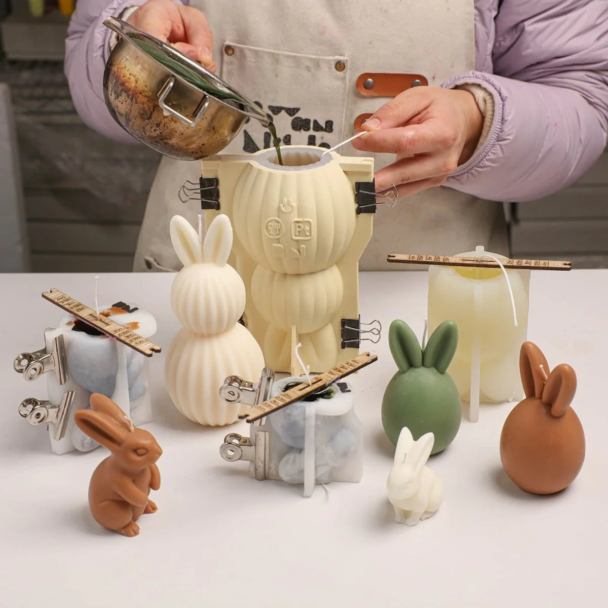 The Little Bunny Garden Candle Silicone Mold Collection - Image 4