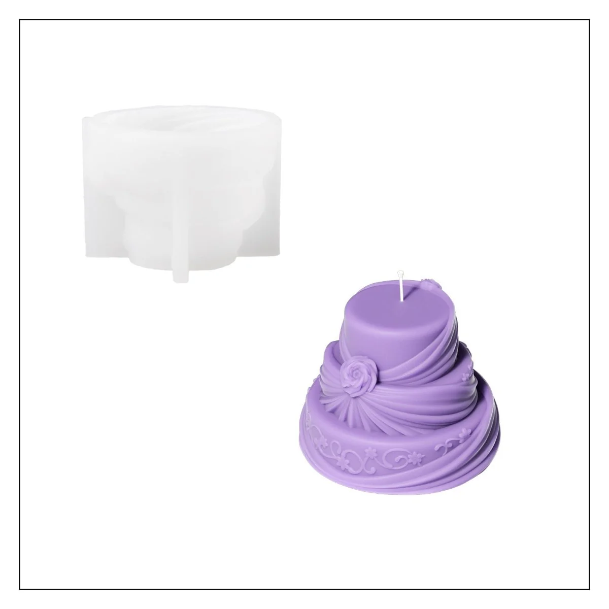 Wedding Cake Candle Silicone Mold Collection - Image 12