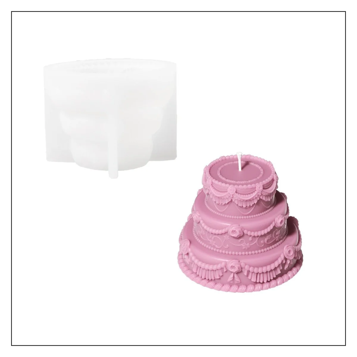 Wedding Cake Candle Silicone Mold Collection - Image 14