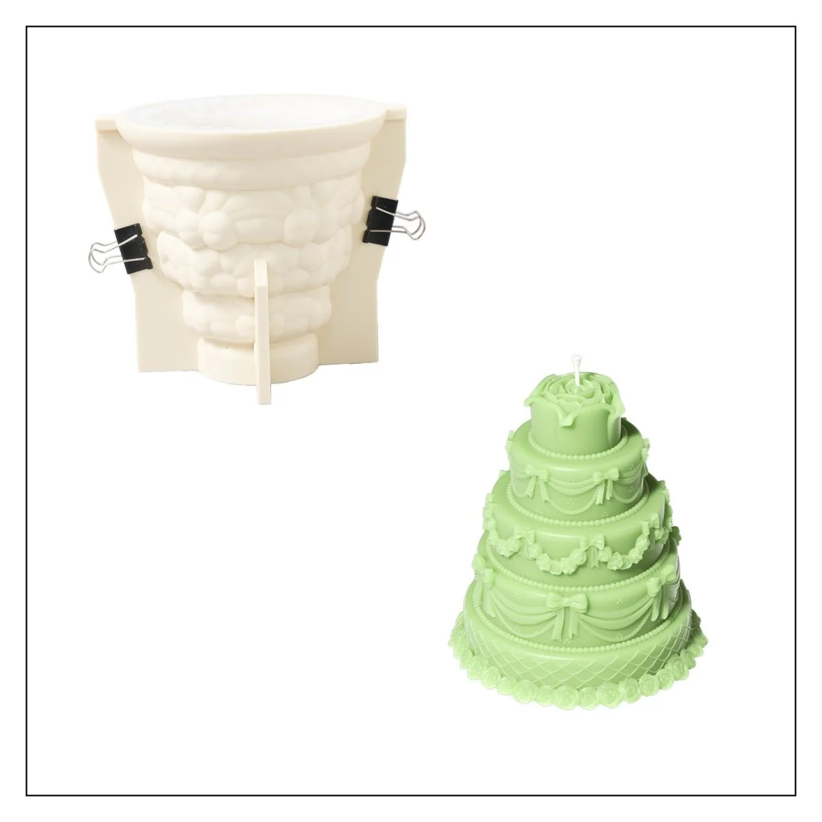 Wedding Cake Candle Silicone Mold Collection - Image 15